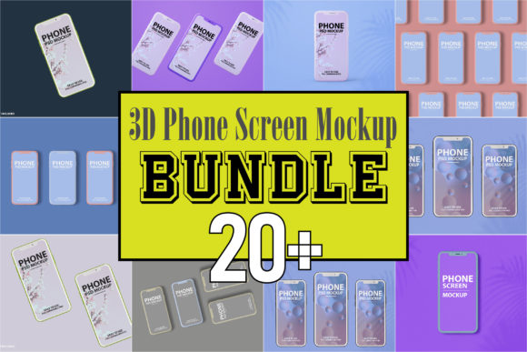 23 Phone Screen Mockup Bundle V.02: A Creative Tool for Everyone