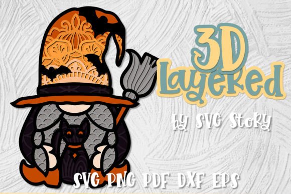 3D Halloween Gnome with Cat Design: A Creative Way to Spookify Your Space