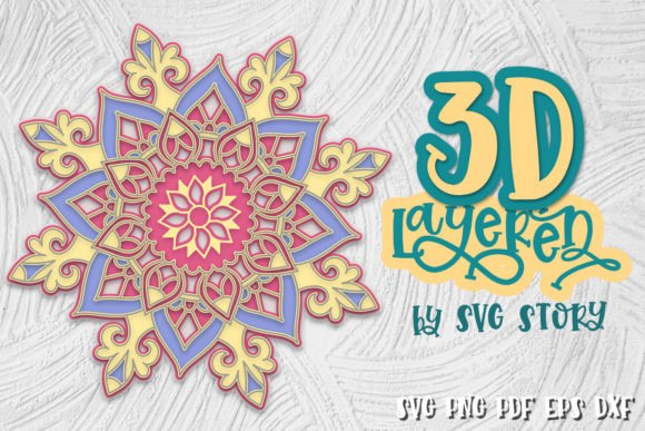 3D Layered Mandala 06 SVG Design – A Creative Tool for Precision and Artistry