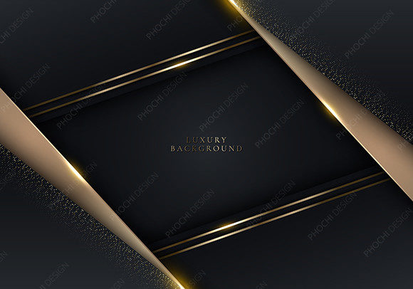 3D Luxury Black Gold Template Design: A Modern, High-Quality Graphic Asset for Professional Use