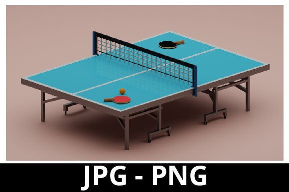 3D Rendered Table Tennis for Design: A Versatile Asset for Creative Projects