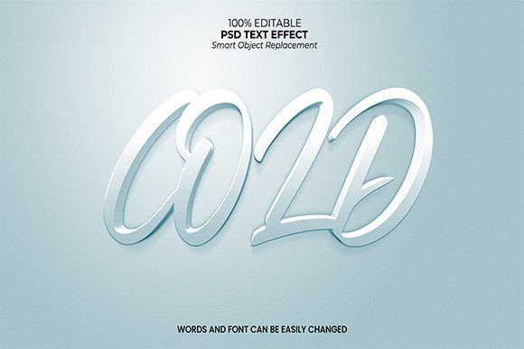 3D Text Effect Graphic Element Design