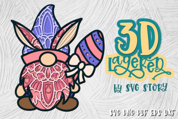 Everything You Need to Know About 3D Gnome Easter Layered SVG Design