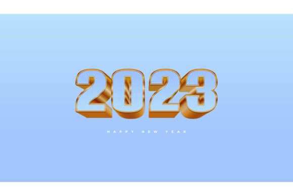 Holiday Cheer with 3D Numbers for New Year’s 2023