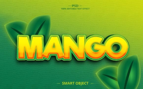 Mango 3D PSD Creative Text Effect Design: A Strategic Tool for Visual Impact and Brand Consistency