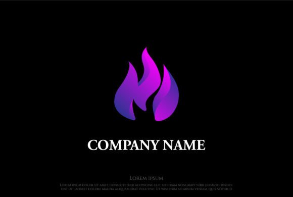 Modern 3D Violet Fire Flame Logo Design: A Bold Statement for Contemporary Brands